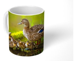 Mok - Koffiemok - Eend - Vogels - Water - Tak - Mos - Mokken - 350 ML - Beker - Koffiemokken - Theemok