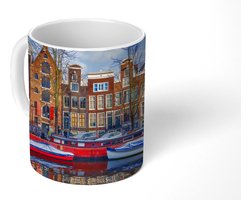 Mok - Koffiemok - Kanaal in Amsterdam - Mokken - 350 ML - Beker - Koffiemokken - Theemok