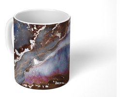Mok - Koffiemok - Marmer - Goud - Rosé - Mokken - 350 ML - Beker - Koffiemokken - Theemok