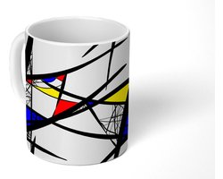 Mok - Koffiemok - Patronen - Abstract - Kunst - Mokken - 350 ML - Beker - Koffiemokken - Theemok