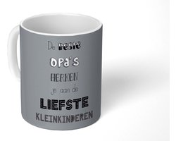 Mok - Koffiemok - Quote - Opa cadeau - Vaderdag - Spreuken - De beste opa's - Mokken - 350 ML - Beker - Koffiemokken - Theemok - Mok met tekst - Vaderdag cadeau - Geschenk - Cadeautje voor hem - Tip - Mannen