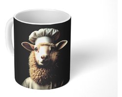 Mok - Koffiemok - Schaap - Wol - Kok - Mokken - 350 ML - Beker - Koffiemokken - Theemok
