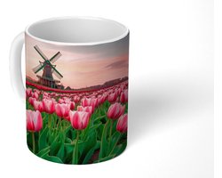 Mok - Koffiemok - Tulpen - Molen - Nederland - Mokken - 350 ML - Beker - Koffiemokken - Theemok
