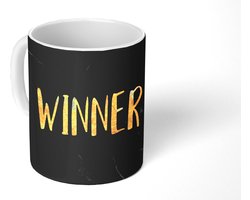 Mok - Koffiemok - Win - Goud - Marmer - Mokken - 350 ML - Beker - Koffiemokken - Theemok