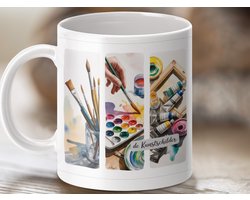 Mok Kunstenaar Mok, Aquarel Mok, Schilderij Mok, Verf Gereedschap, Kunstenaar Cadeau, Kunst Studio Decoratie, Creatieve Mok, Koffie Mok