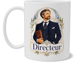 Mok met Directeur illustratie Art Nouveau stijl Voor de ondernemer