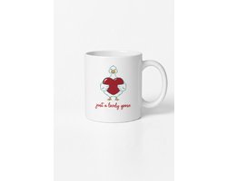 Mok met Lieve Gans & Rood Hart | 'Just a Lovely Goose' Cadeau | Unieke Koffie Thee Mok