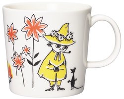 Mok met Snufkin - Moomin Thema - Wit, Geel, Rood - Keramiek - Uniek