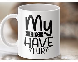 Mok Mijn kinderen hebben vacht, Koffiemok, grappige mok, mok voor mama, mok voor papa, leuke mok, cadeau mok, unieke mok, grappig gezegde