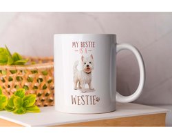 Mok My Bestie is Westie - Pets - honden - liefde - cute - love - dogs - dog mom - dog dad- cadeau - huisdieren