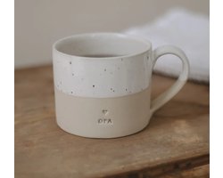 Mok opa - Tas - Met oor - Opa - Liefde - Aardewerk - Handgemaakt - Servies - Grootouders - Valentijn - Decoratie - Geschenk - Cadeau - Koffie - Thee - Origineel Cadeau - Uniek