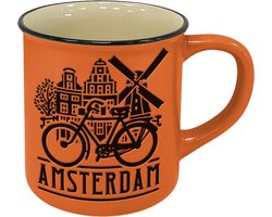 Mok - Oranje - Amsterdam - Typisch Hollands souvenir - Amsterdam cadeau