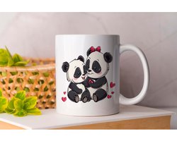 Mok Panda valentine - Gift - Cadeau - CouplesGoals - TogetherForever - HappilyEverAfter - LoveWins - SamenGelukkig - EeuwigeLiefde - LiefdeVoorAltijd - MijnSchat