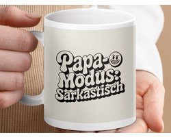Mok Papa Modus Sarcastisch, Papa Mok, Grappige Mok, Vaderdag Cadeau, Geschenk voor Vader, Nieuwe Papa, Mok voor hem, Koffiemok