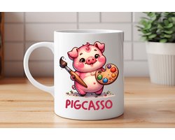 Mok Pigcasso - Cute - Sarcastic - GoodVibes - Sarcasm - Funny - Gift - Cadeau - Sarcastisch - SarcastischeVibes - schattig - lief - feelgood