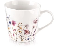 Mok Porselein Bloemen 430 ml - Koffiemok - Theebeker - Koffie - Beker