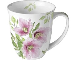 mok - porselein - classic helleborus - Ambiente - winter - voorjaar - kerst