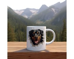 Mok Rottweiler Beker voor koffie of tas voor thee, cadeau voor dierenliefhebbers, moeder, vader, collega, vriend, vriendin, kantoor