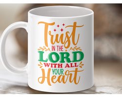 Mok Vertrouw op de Heer Mok, Christelijk Cadeau Mok, Bijbelse Mok, Inspirerende Mok, Religieuze Mok, Gebed Mok, Cadeau voor gelovigen