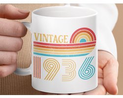Mok Vintage 1936 verjaardag mok, Retro verjaardag mok, unieke mok, speciaal cadeau idee, persoonlijk cadeau, vintage mok, 1936 cadeau