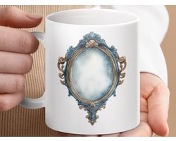 Mok, Vintage Frame Mok, Antieke Spiegellijst mok, Retro Mok, Barok Stijl Mok, Decoratieve mok, Koffiemok, Thee Mok, Cadeau Mok, Design Mok