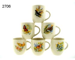 Mok vlinder, espresso, 150 ml, 6 stuks