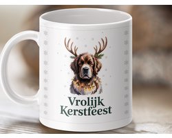 Mok Vrolijk Kerstfeest Hond, Kerst Mok, Feestdag Hond Mok, Hond Cadeau, Reindeer Dog, Dierlijke Mok, Vakantie Cadeau, Nieuwigheid Mok