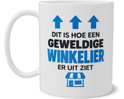 Mok Winkelier Dit Is Hoe Een Geweldige Winkelier Er Uit Ziet Cadeau Middenstand Koffiemok Dubbelzijdig Bedrukt