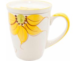 Mok - zonnebloem geel met schaaltje  - Sawahasa - Thailand - Fairtrade