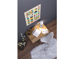 Moka Park -Inklapbaar Tafel - Studeerbureau - Klaptafel - Inklapbare Tafel - Vouwtafel - Uitschuifbare Tafel - Haltafel - Opvouwbaar Tafel - Bruin