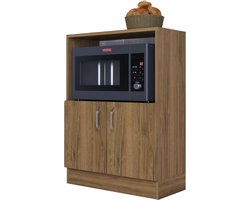 Moka Park - Magnetronkast - Ovenkast - 90x65x30 cm - Keukenkast - Keukenkastorganizers - Bruin
