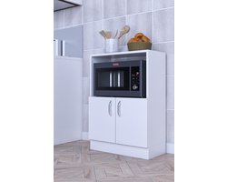 Moka Park - Magnetronkast - Ovenkast - 90x65x30 cm - Keukenkast - Keukenkastorganizers - Wit