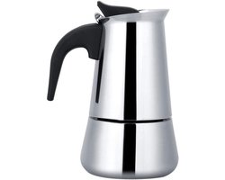 Moka Pot Espresso Maker 6 Kops Roestvrijstalen Koffiezetapparaat voor Kookplaat