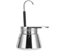 Moka pot koffiezetapparaat van roestvrij staal voor fornuis - 200ml - kantoor - camping