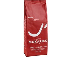 Mokarico Rossa koffiebonen 1kg - Topkwaliteit Espresso Koffie - Intens, gekruid en pittig - Italiaanse Premium Koffie - Voor Delonghi, Siemens, Jura, Moccamaster, Krups, Philips, Sage koffiezetapparaten