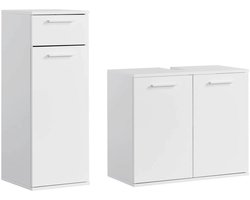 mokebo Badkamermeubelset 2-delig 'Der Steuermann' Meubels voor de badkamer van hout in Wit