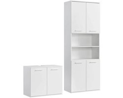 mokebo Badkamermeubelset 2-delig 'Der Steuermann' Meubels voor de badkamer van hout in Wit