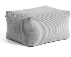 mokebo indoor Poef 'Der Ruhestifter' van koordstof, voetensteun of vierkante kruk in grijs