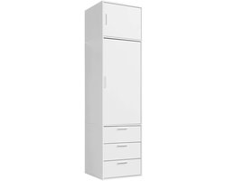 mokebo Kledingkast 234cm Hoogte in Zwart 1 deur & 3 lades 'Der Grenzenlose', plafondhoge slaapkamerkast, garderobekast, draaideurkast of kast hoger dan 2 meter