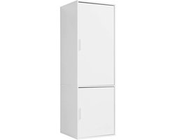 mokebo Kledingkast (60x187 cm) van hout 2 deuren & 2 vakken 'Der Grenzenlose' modulaire slaapkamerkast, garderobekast, halkast, draaideurkast of kast in Zwart