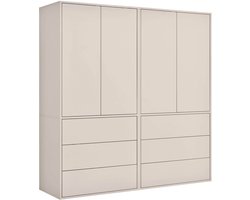 mokebo kledingkast kasjmier 'Robe' (180x197 cm), Made in Germany, brede garderobekast, halkast & kast voor slaapkamer, kinderkamer, inloopkast van hout