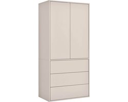 mokebo kledingkast kasjmier 'Robe' (90x197 cm), Made in Germany, smalle garderobekast, halkast & kast voor slaapkamer, kinderkamer, inloopkast van hout