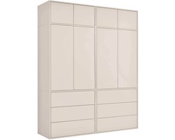 mokebo kledingkast plafondhoog kasjmier 'Robe' (180x235 cm), Made in Germany, garderobekast extra hoog, halkast & kast voor slaapkamer, kinderkamer, inloopkast van hout