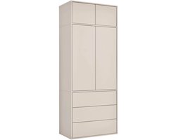 mokebo kledingkast plafondhoog kasjmier 'Robe' (90x235 cm), Made in Germany, garderobekast extra hoog, halkast & kast voor slaapkamer, kinderkamer, inloopkast van hout