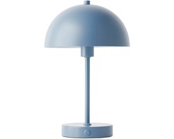 mokebo® LED Tafellamp draadloos, Batterijlamp oplaadbar en dimbar 'Der Leuchtturm', draagbare Lamp, Bureaulamp of vintage Leeslamp met batterij, Bureaubrans in lichtblauw