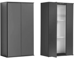 mokebo Opbergkasten Bureaukast 'Der Schlanke' (60 x 110 cm) multifunctionele Archiefkast in wit hout