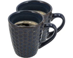 Mokken 2 Stuks – Koffiemokken met Oor – Aardewerk Cappuccino Kopjes – Koffiekopjes en Theemokken voor Koffie en Espresso