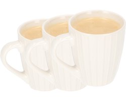 Mokken 3 Stuks 200ml – Koffiemokken met Oor – Aardewerk Mok – Espresso Kopjes – Theemokken – Koffietassen