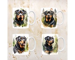 Mokken set rottweiler grootouders, cadeau man, cadeau vrouw, cadeau hem, kerst kado, ochtend rituals, tassen, koffie tas | thee tas | hond | honden | oma | opa