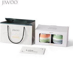 Mokken set van 2, Ø7,8cm / 566ml, Koffiemok, Theemok, Keramiek handgemaakt, Glazuurtechnie, Geschenkverpakking, Geschikt voor familiefeesten, feest, banketten, restaurants, horeca en picknicks, Magnetron-vaatwasserbestendig